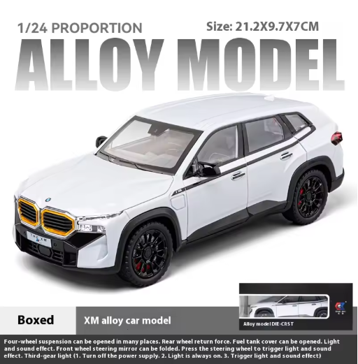 1:24 BMW XM Diecast Alloy Model Car | Metal Body | Luxury Performance SUV | Opening Doors | Collector Model view 3