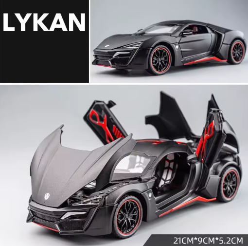 1:24 Lykan HyperSport Fast & Furious 7 Diecast Model Car | Metal Toy Car with Opening Doors, Detailed Interior & Collectible Gift