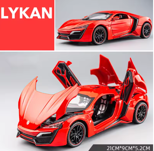 1:24 Lykan HyperSport Fast & Furious 7 Diecast Model Car | Metal Toy Car with Opening Doors, Detailed Interior & Collectible Gift alternate view