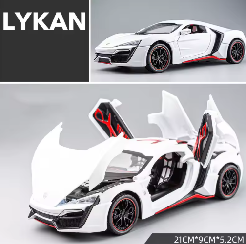 1:24 Lykan HyperSport Fast & Furious 7 Diecast Model Car | Metal Toy Car with Opening Doors, Detailed Interior & Collectible Gift view 3