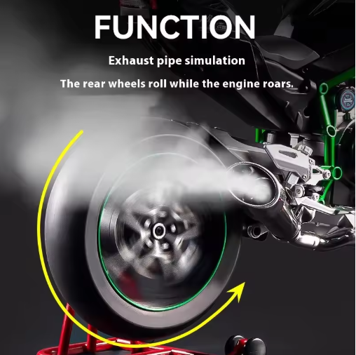1:6 Scale Kawasaki Ninja H2R Alloy Metal Diecast Motorcycle Model – Extremely Large Detailed Superbike Model with Spray Paint Finish – Collectible Display Bike view 6