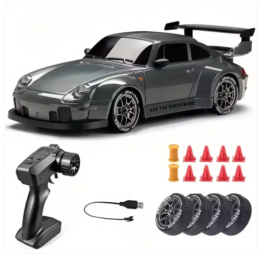 1:24 Porsche Viral Drift Remote Control Car – High-Speed RC Drift Car with Rechargeable Battery & LED Lights