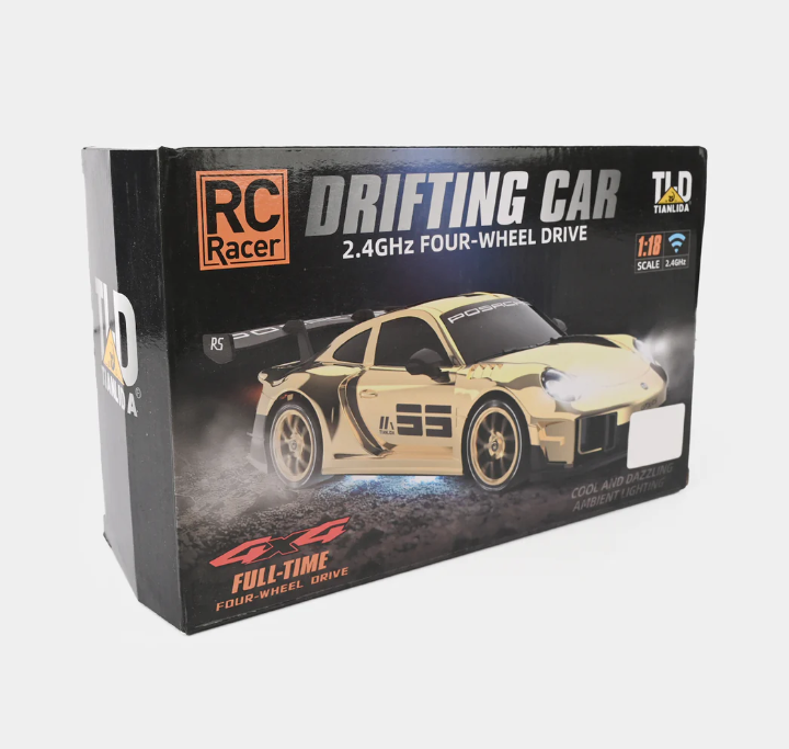 1:18 RC Porsche GT3 RS Drift Car 2.4GHz 4WD High Speed Racing Toy with 8 Tires & 4 Cones Remote Control Sports Car view 10