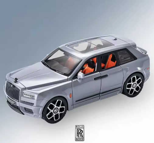 1:20 Scale Rolls Royce Cullinan Diecast Car Model Alloy Luxury SUV Toy with Light Sound Pull Back Open Doors for Kids & Collectors alternate view
