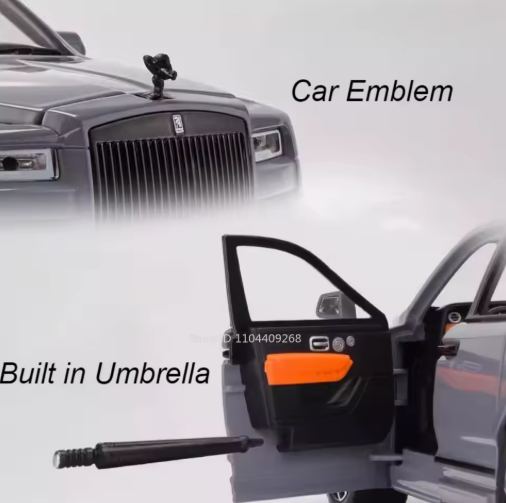 1:20 Scale Rolls Royce Cullinan Diecast Car Model Alloy Luxury SUV Toy with Light Sound Pull Back Open Doors for Kids & Collectors view 8