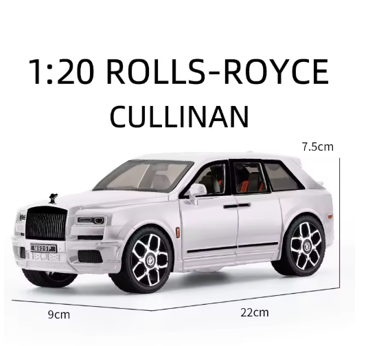 1:20 Scale Rolls Royce Cullinan Diecast Car Model Alloy Luxury SUV Toy with Light Sound Pull Back Open Doors for Kids & Collectors view 11