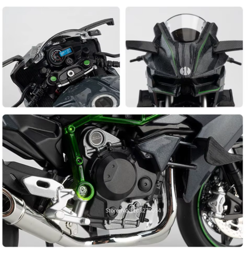 1:9 Scale Kawasaki Ninja H2R Diecast Model Bike – Premium Alloy Collectible Motorcycle view 5