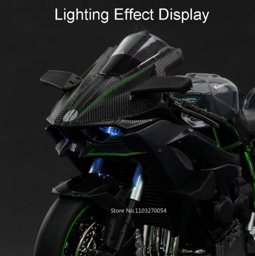 1:9 Scale Kawasaki Ninja H2R Diecast Model Bike – Premium Alloy Collectible Motorcycle view 6