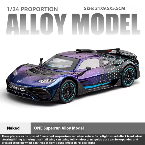 Mercedes AMG ONE 1:24 Scale Diecast Model Car Hypercar Metal Toy with Light & Sound