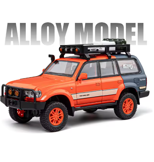 Toyota Land Cruiser LC80 Official Licensed 1:24 Scale Diecast Model Car Metal SUV Toy with Light & Sound view 3