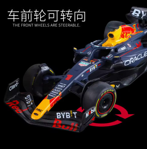 1:24 Oracle Red Bull Racing RB19 2023 Formula 1 Racing Car Max Verstappen #1 Official Licensed Alloy Diecast Metal Model with Pull Back & Opening Parts view 3