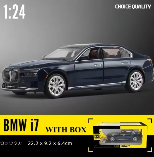 1:24 BMW i7 xDrive60 Official Licensed Diecast Metal Model Car with Lights & Sound alternate view