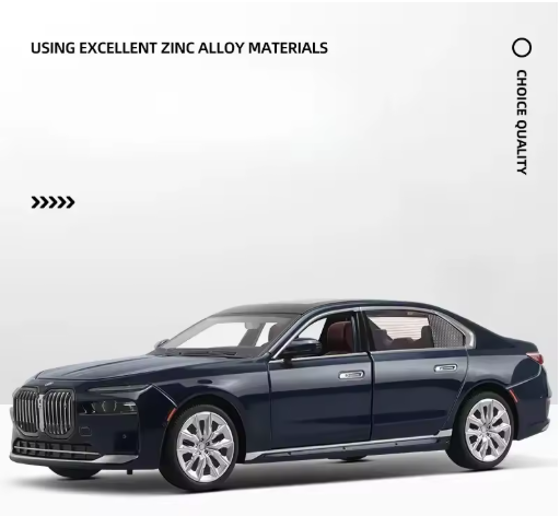 1:24 BMW i7 xDrive60 Official Licensed Diecast Metal Model Car with Lights & Sound view 6
