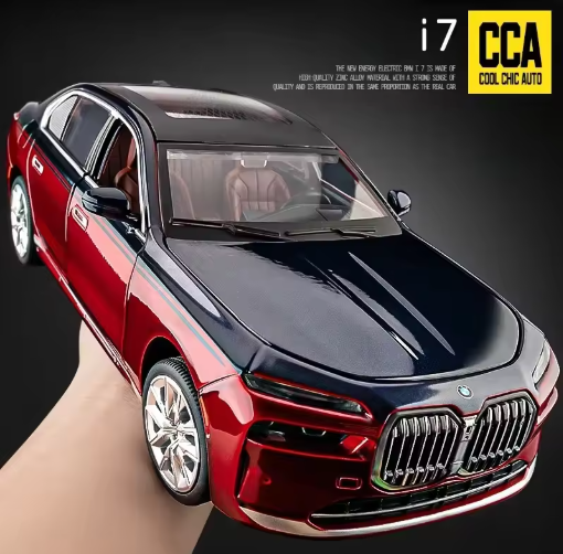 1:24 BMW i7 xDrive60 Official Licensed Diecast Metal Model Car with Lights & Sound view 7