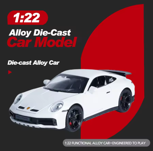 1:22 Scale Porsche 911 Diecast Sports Car view 9