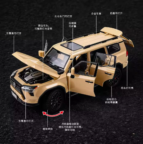 1:24 Lexus GX550 / ES300h Diecast Car Model view 8