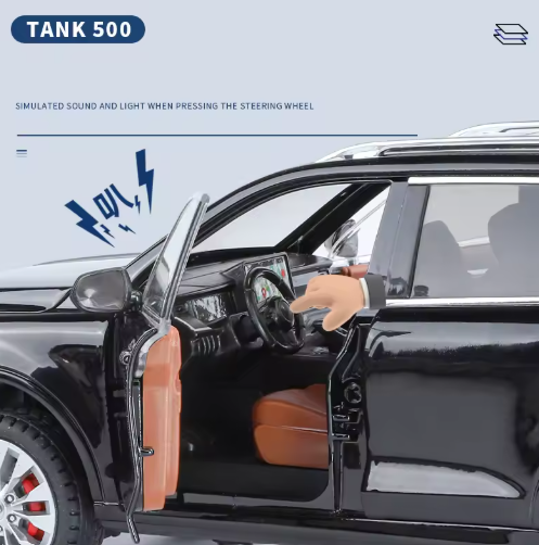 1:24 Scale Tank 500 Hi4-T Diecast Model Car with Detailed Interior & Realistic Design view 5
