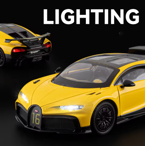1:24 Scale Bugatti Chiron Supercar Diecast Model Car with Detailed Interior & Realistic Design view 5