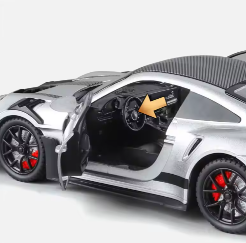 1:24 Scale Porsche 911 GT3 RS 992 Rexy Roxy Racing Livery Diecast Model Car view 5