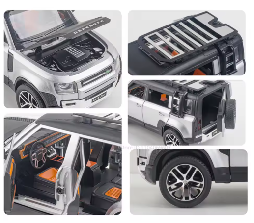 1:24 Scale Land Rover Defender Diecast Model Car | Metal Body Collectible Car | Detailed SUV Model view 6