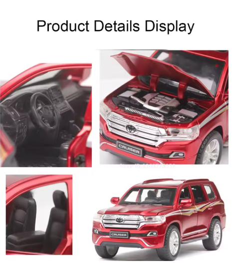 1:32 Scale Toyota Land Cruiser LC200 Diecast Model Car | Metal Body | Collectible Car Model view 3