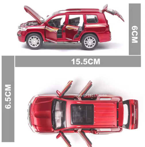 1:32 Scale Toyota Land Cruiser LC200 Diecast Model Car | Metal Body | Collectible Car Model view 4