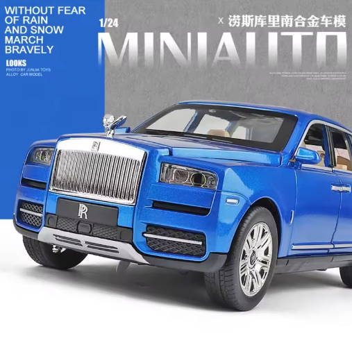 1:24 Scale Rolls Royce Cullinan Diecast Model Car with Smoke | Metal Body | Luxury Collectible Car alternate view