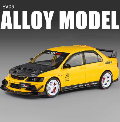 1:24 Mitsubishi Lancer Evolution IX Modified Diecast Model Car – Metal Body, Detailed Interior, Opening Doors – Collectible Display Car alternate view