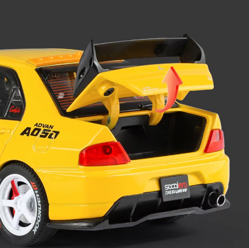1:24 Mitsubishi Lancer Evolution IX Modified Diecast Model Car – Metal Body, Detailed Interior, Opening Doors – Collectible Display Car view 4