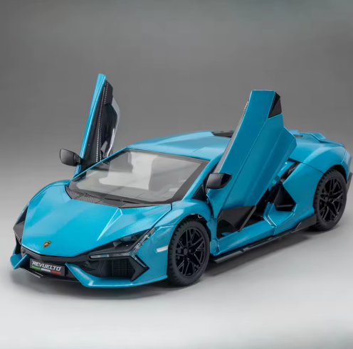 Lamborghini Revuelto Toy Car, 1/24 Diecast Model Car with Sound, Light and Pullback, Collector Model Car, Gift for Children with Smoke Feature view 10
