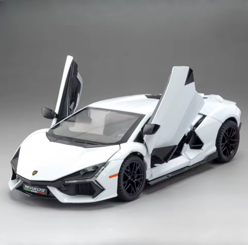Lamborghini Revuelto Toy Car, 1/24 Diecast Model Car with Sound, Light and Pullback, Collector Model Car, Gift for Children with Smoke Feature view 12