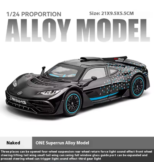 Mercedes AMG ONE 1:24 Scale Diecast Model Car Hypercar Metal Toy with Light & Sound view 13